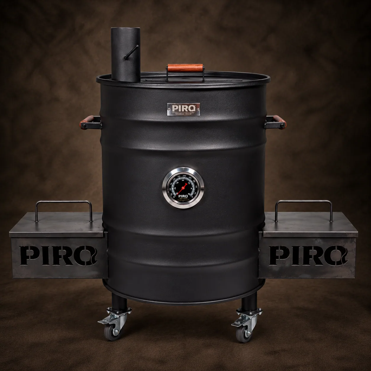 The 200 litre smoker oven, on dark stone